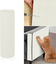 Mat per gatti - Matto per gatti autoadesivo - Matto per gatti autoadesivo pieghevole - Matto per gatti autoadesivo resistente e non abrasivo - Per la protezione di tappeti, divani, protezioni per mobili (40x300cm) - Bianco - 40*300cm