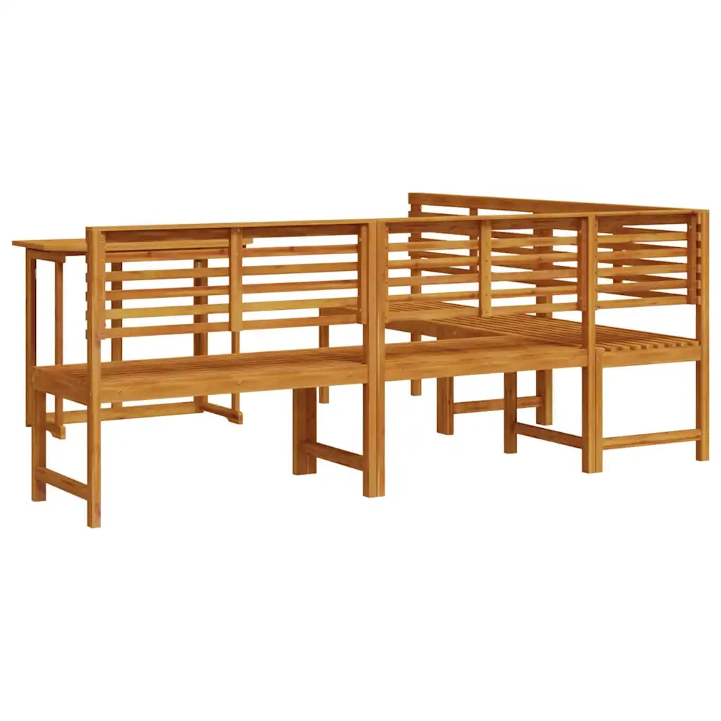 Set Panchina da Giardino 4 pcs Marrone Legno di Acacia Massello 3328693