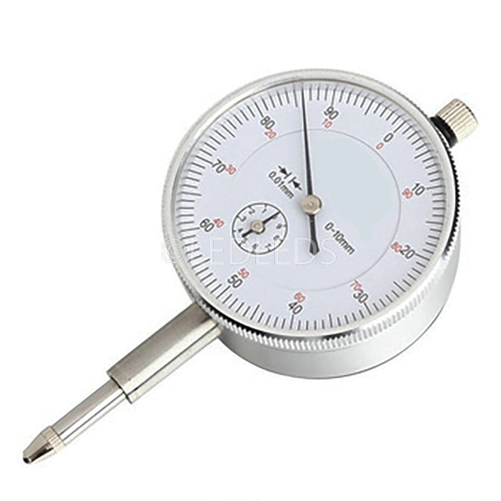 Trade Shop - Comparatore Centesimale 0-10mm Risoluzione 0,01mm Per Base Magnetica -