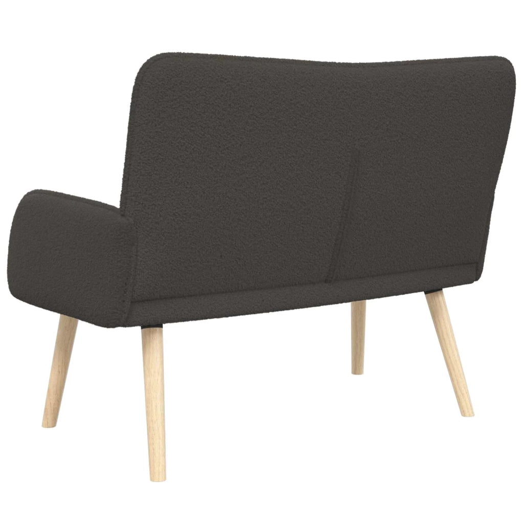 Divano a 2 Posti Grigio Scuro 115 x 61 x 87 cm Bouclé 42028926