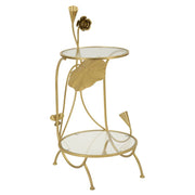 Tavolino VKH803, Oro, Metallo, 40x40x78 cm