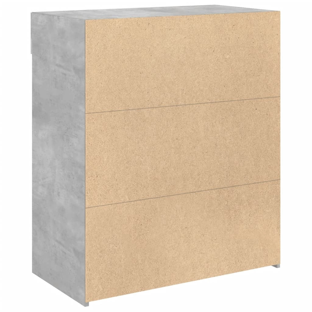 Buffet credenza cassettiera mobiletto mobile contenitore organizer per cucina soggiorno salotto 80 x 42,5 x 93 cm legno ingegnerizzato grigio 02_0032108