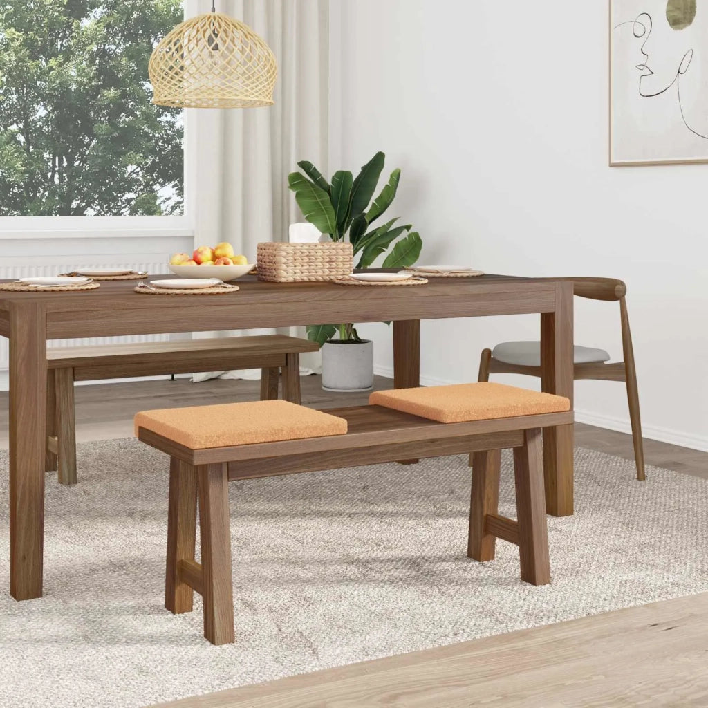 Cuscino per panchina 2 pcs Tessuto Sherpa Beige 42043077