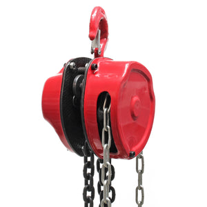 Paranco a catena manuale, max 1000 kg, con catena di 3 m, sollevamento di 2,5 m per carichi pesanti