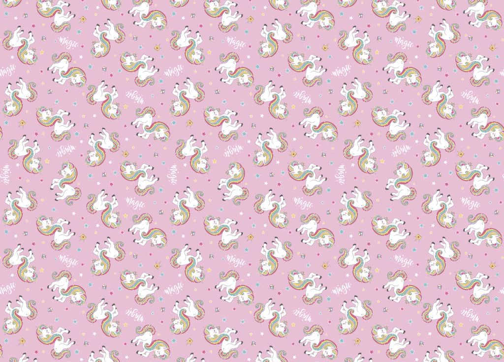 Telo Arredo In 100% Cotone Disegno Unicorno - Singolo - Unicorno