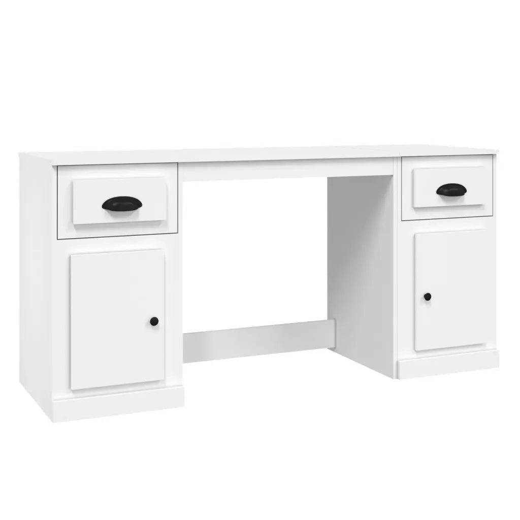 Scrivania con Armadietto Bianco in Legno Multistrato 3185327