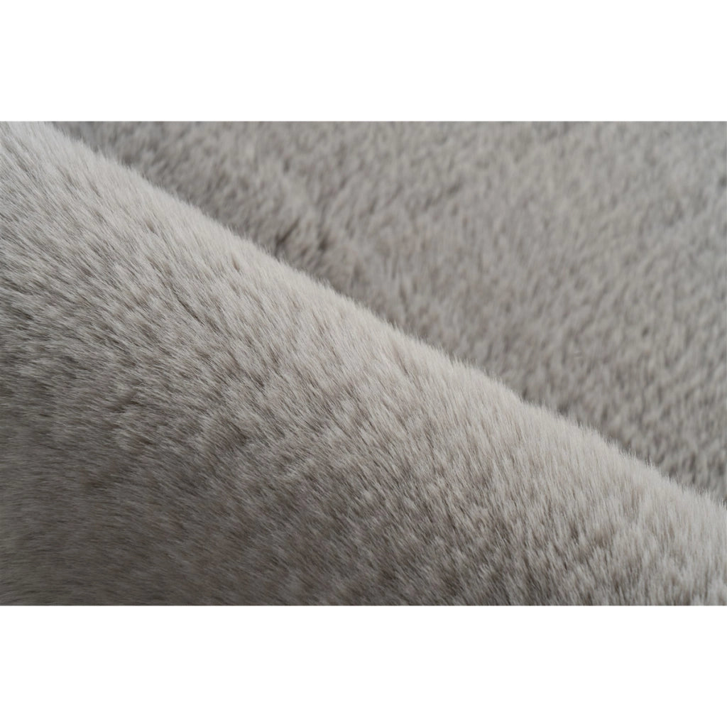 Tappeto da bagno Rabbit rotondo grigio chiaro O 100cm