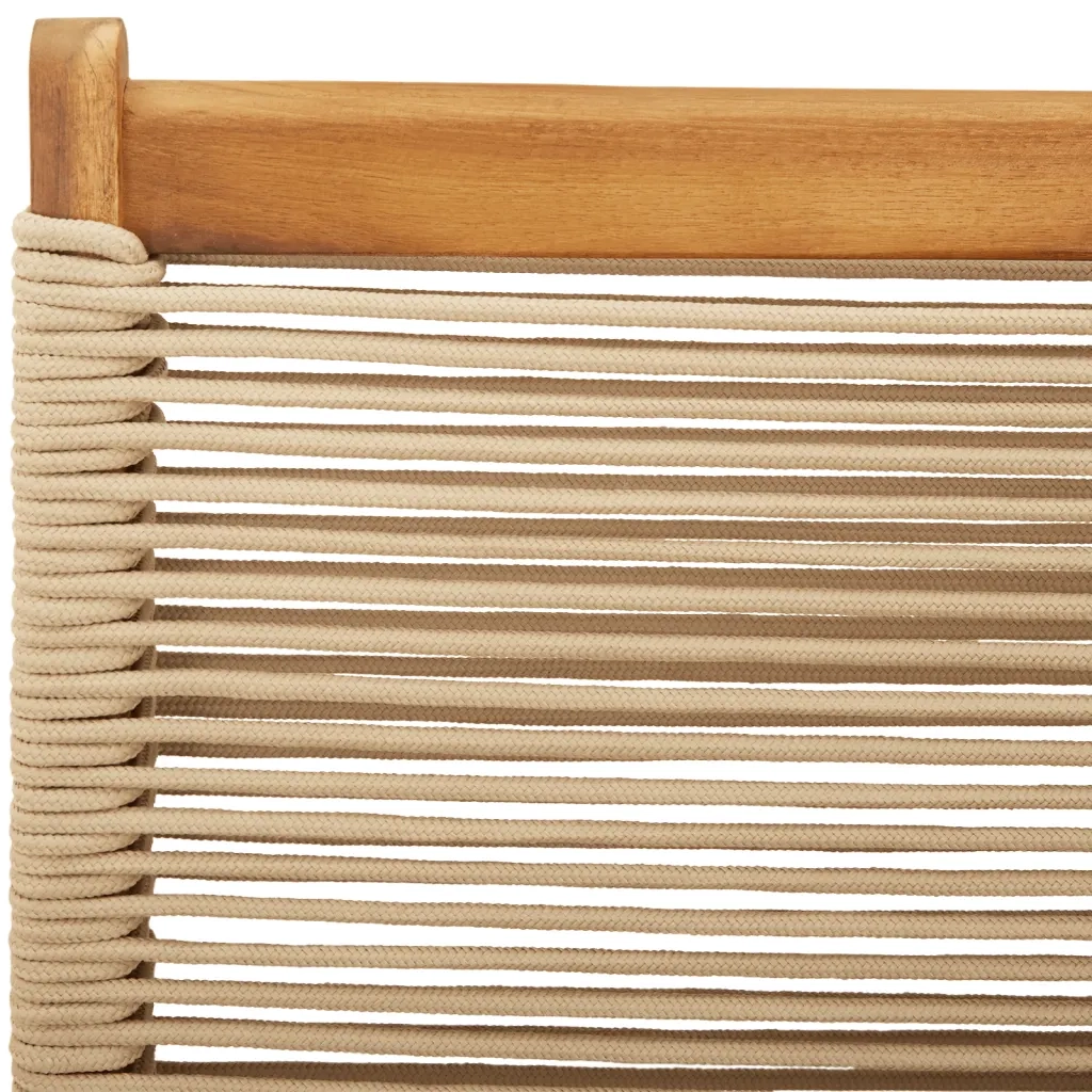 Sedie da Giardino Pieghevoli 8pz Beige Legno Massello di Acacia 3214636