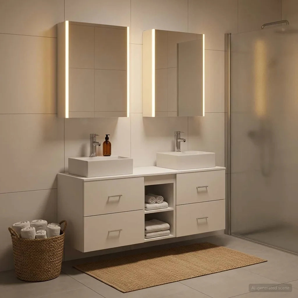 Set di mobili per il bagno 5 pcs Bianco 3406807
