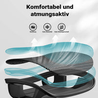 Sedia da ufficio ergonomica con regolazione di poggiatesta, braccioli e schienale, max 150 kg