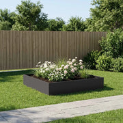 Vaso da giardino Nero 80 x 80 x 20 cm Acciaio laminato a freddo 8005008