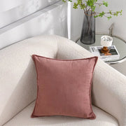 2-Pack coperte per cuscini in corduroy morbido - coperte per cuscini a quadri a righe - coperture decorative per cuscini - per divano, auto, terrazza, camera da letto, soggiorno - 60x60cm - Rosso scuro