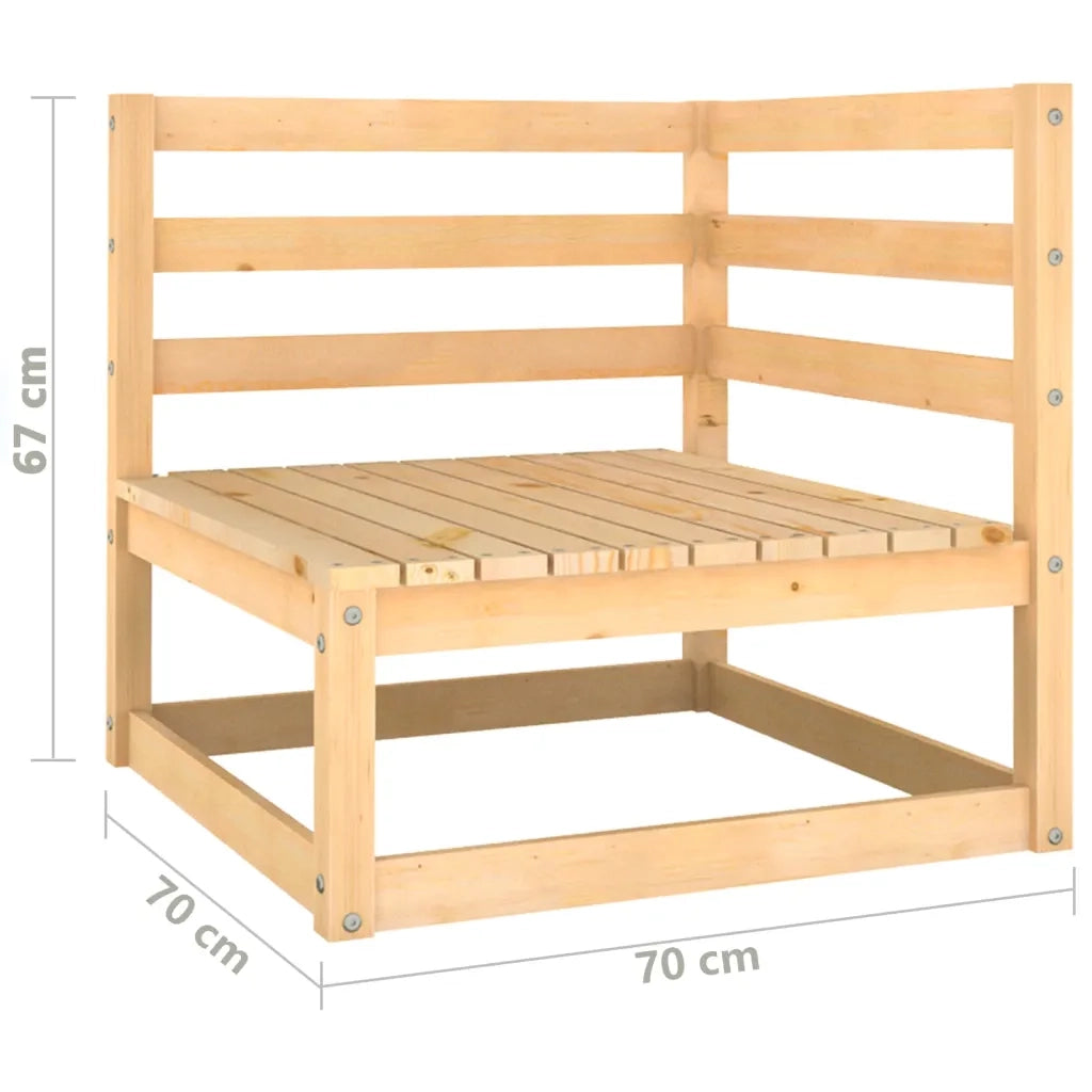 Divano da Giardino a 2 Posti in Legno Massello di Pino 3075244
