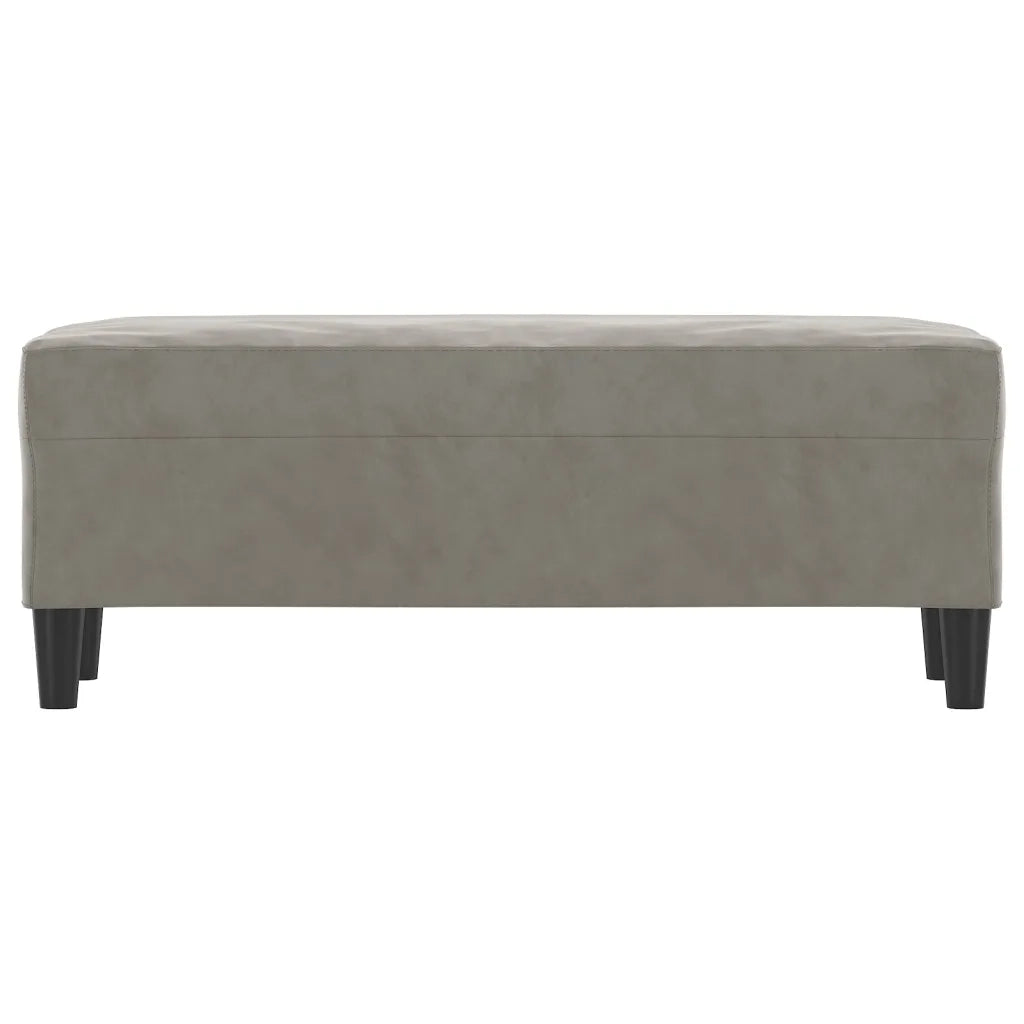 Panca-Sgabello Grigio chiaro 100x35x41 cm in Velluto