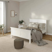 Letto piazza e mezza Umbert, Sommier per camera da letto, Giroletto per stanza, Struttura porta materasso, 211x158 h110 cm, Bianco