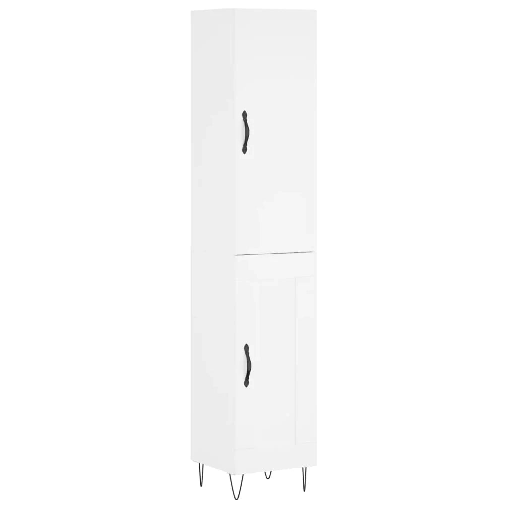 Buffet credenza cassettiera mobiletto mobile contenitore organizer cucina soggiorno salotto alto 34,5 x 34 x 180 cm legno ingegnerizzato bianco 02_0032297