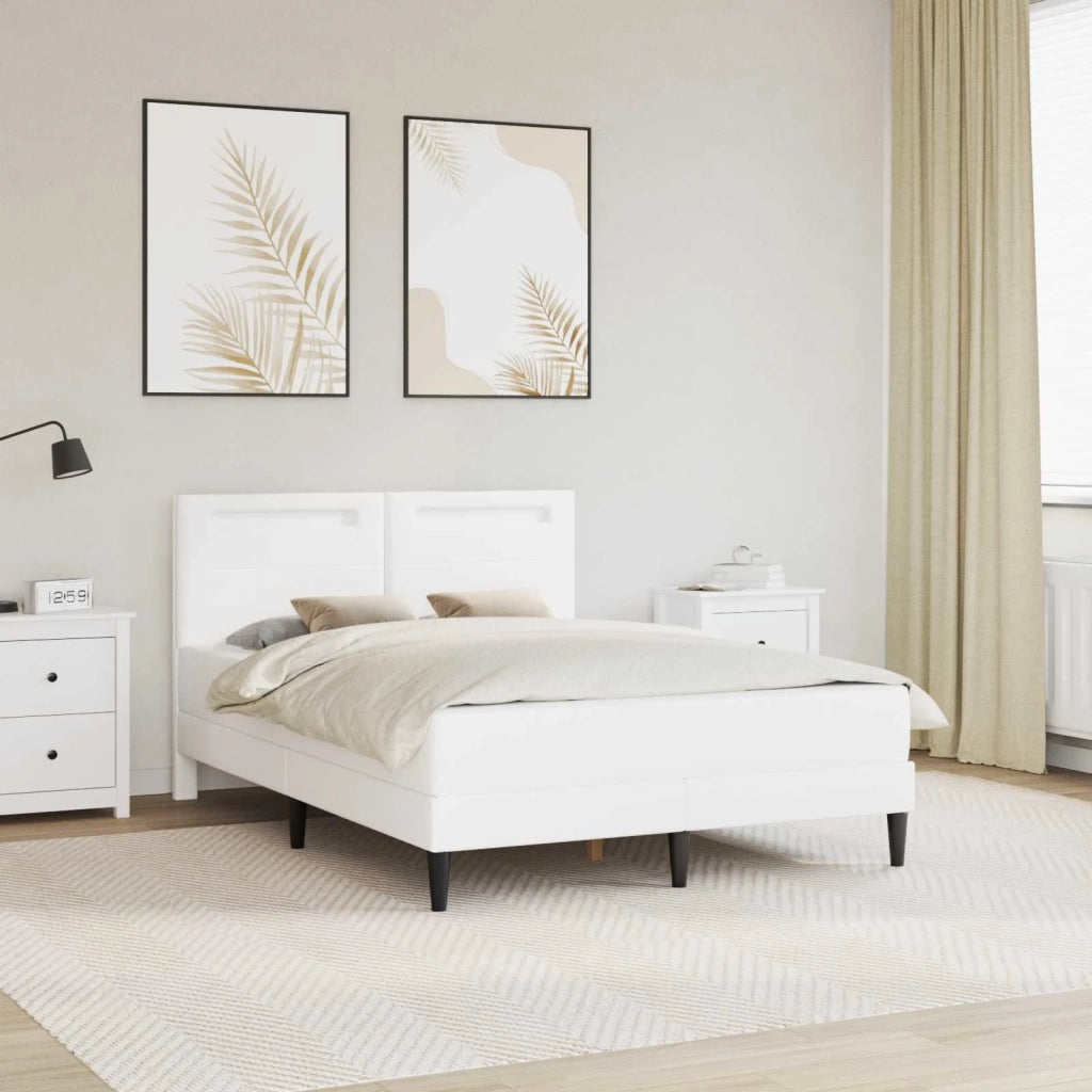 Struttura del letto con testiera Bianco 160 x 200 cm Similpelle 3415005