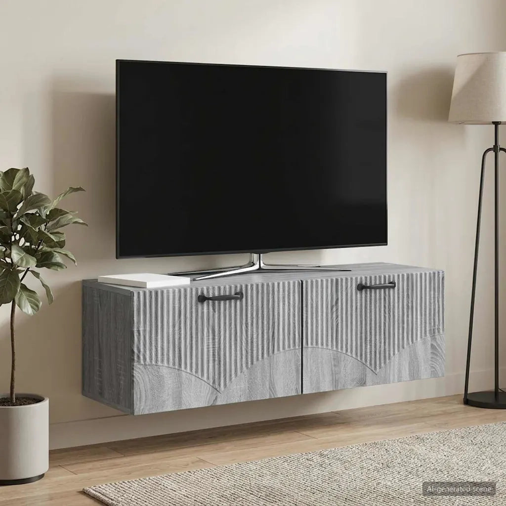 Mobile Porta TV da Muro Grigio Sonoma 98 x 31 x 30 cm 899071