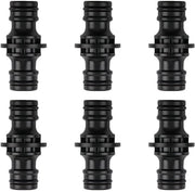 Connettore a doppia tenuta 1/2 pollici - 6 pezzi - PP plastica - Doppia tenuta - Impronte d'acqua - Adatto per giardino e agricoltura - Connettore di tubo