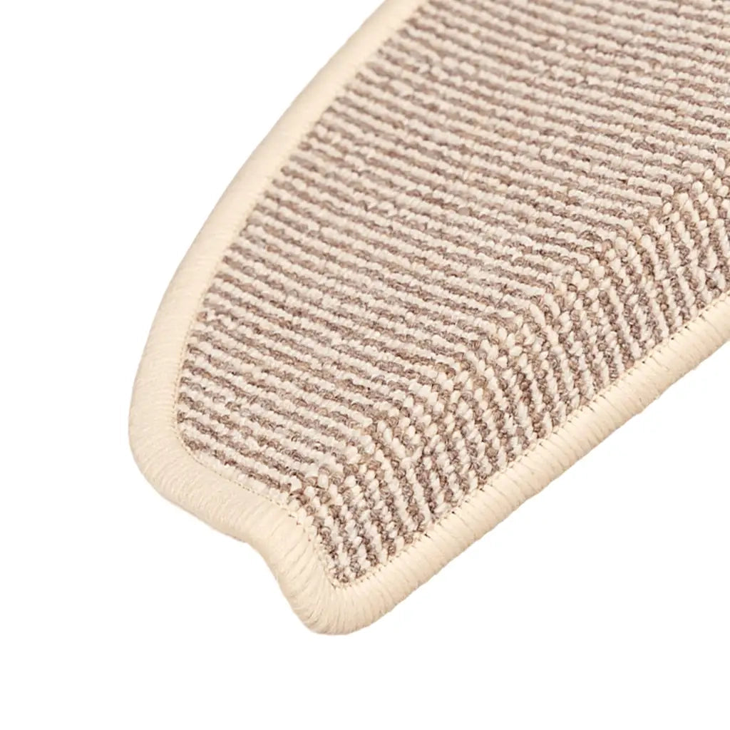 Tappetini per scale 15 pz 65x21x4 cm Bianco e Marrone Semicircolari Grandi 149860