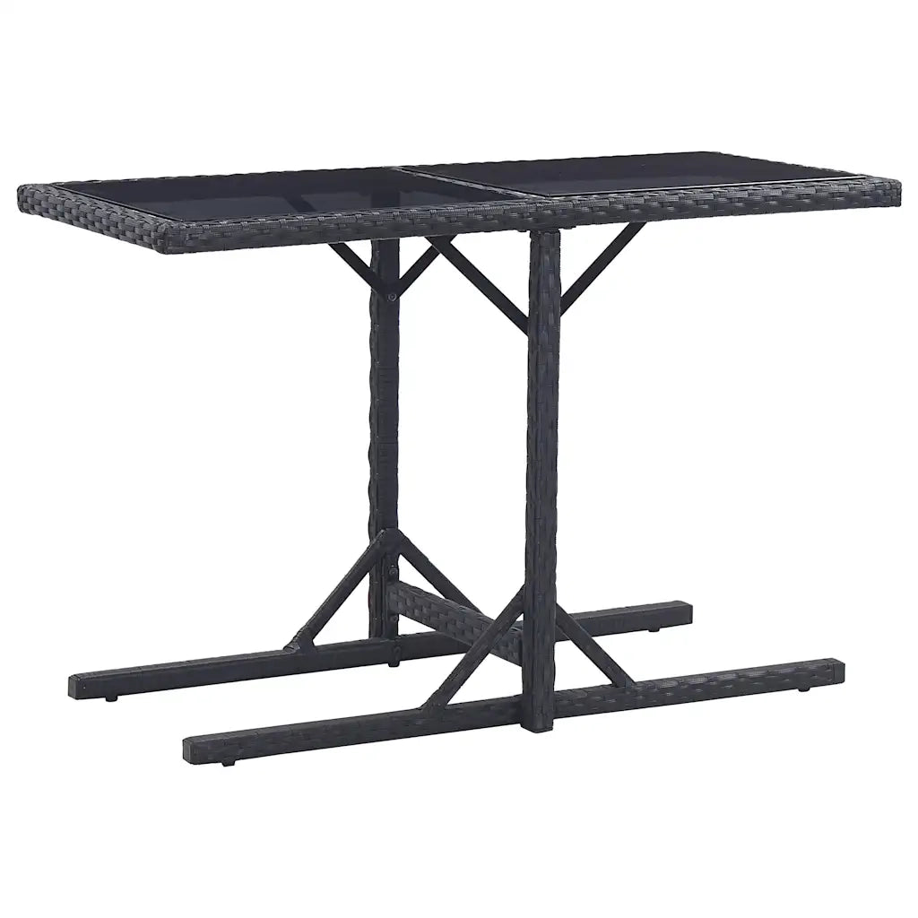 Set Mobili da Pranzo per Giardino 3 pz | Set Salotto da Giardino Nero