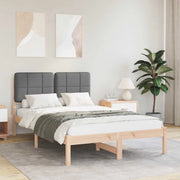 Letto con Testiera Rivestita Grigio scuro 120 x 200 cm 877980