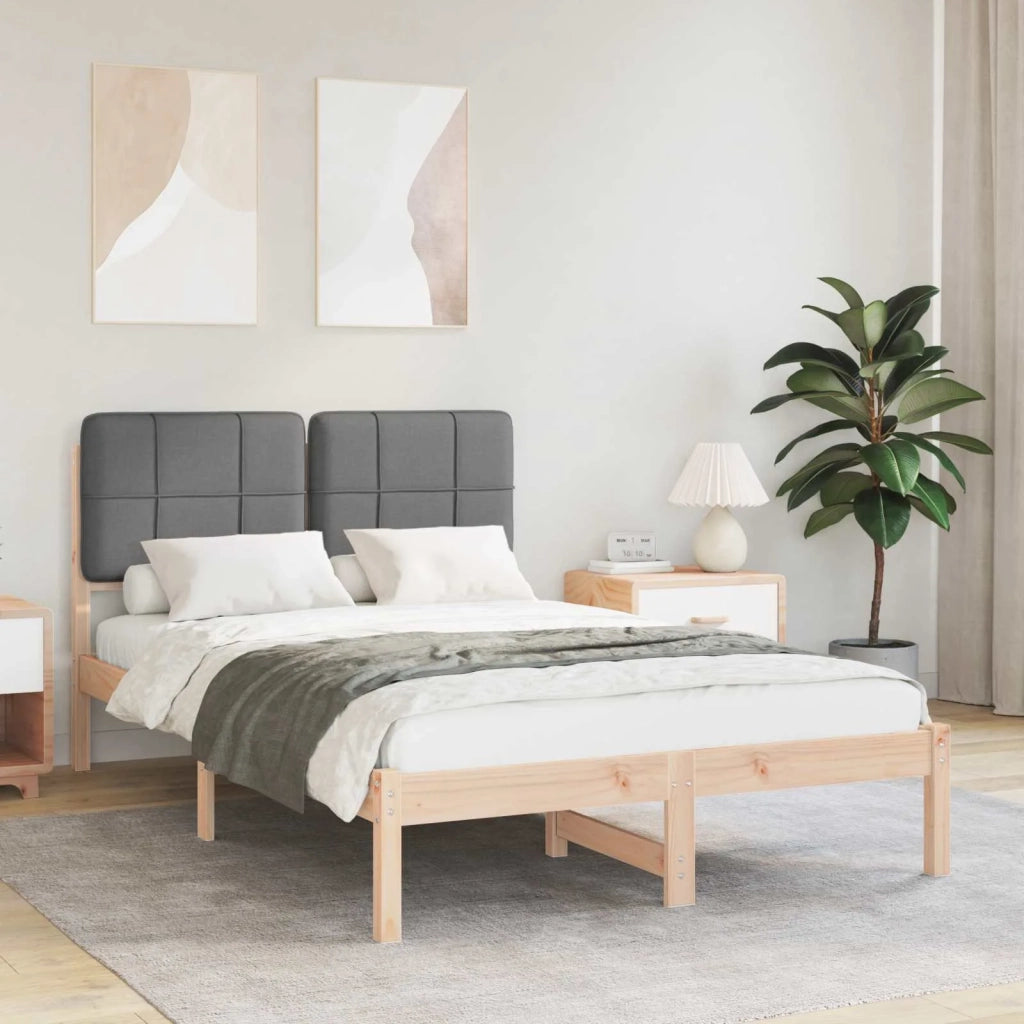 Letto con Testiera Rivestita Grigio scuro 120 x 200 cm 877980