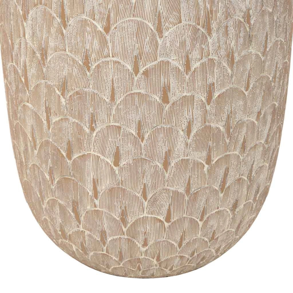 Vaso in poliresina bianca 21,5x21,5x41h