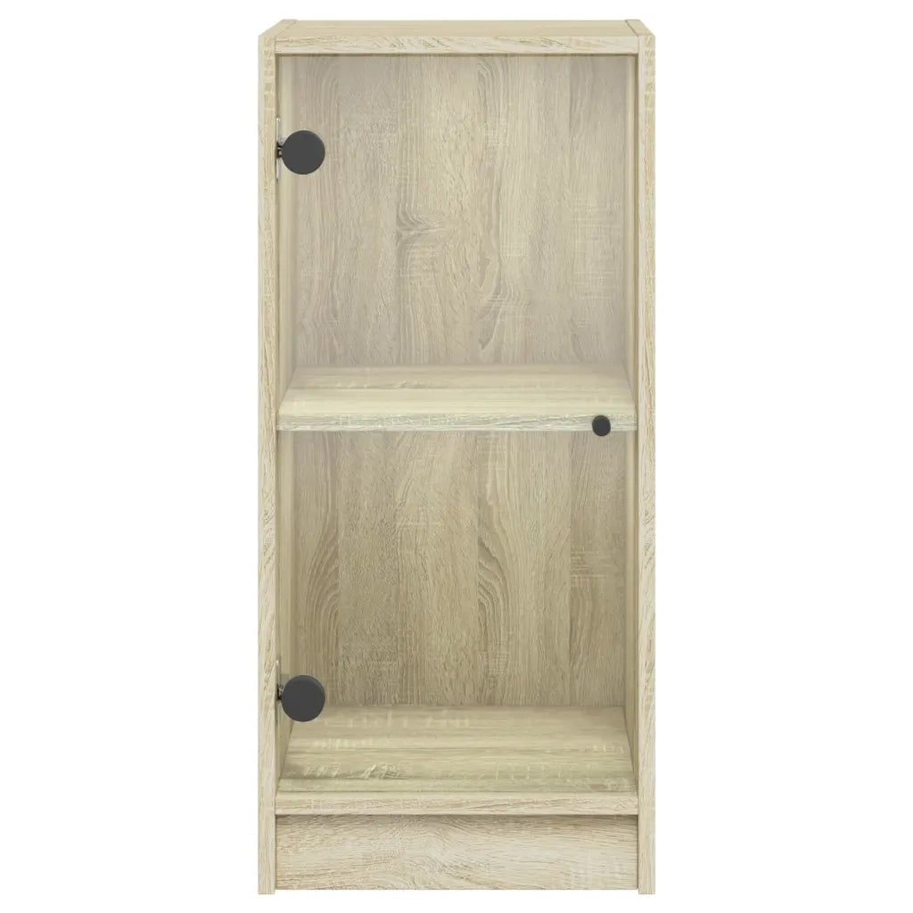 Mobile con Ante in Vetro Rovere Sonoma 35x37x75,5 cm 836401