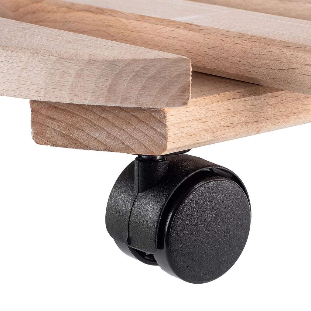 Supporto per vaso da fiori KADAX, piattaforma rotonda in legno, 30 cm