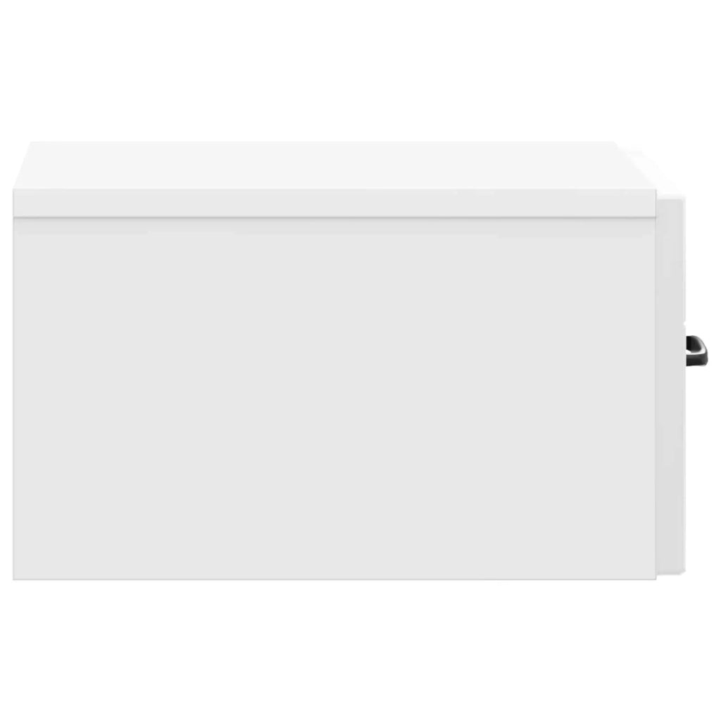 Mobiletto da notte a muro 2 pcs Bianco Lucido 34,5 x 33 x 20 cm 898944