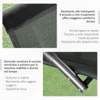 Sedia Sdraio a Dondolo Zero-Gravity da Esterno Impermeabile con Poggiatesta, 155x61x88 cm, Nero