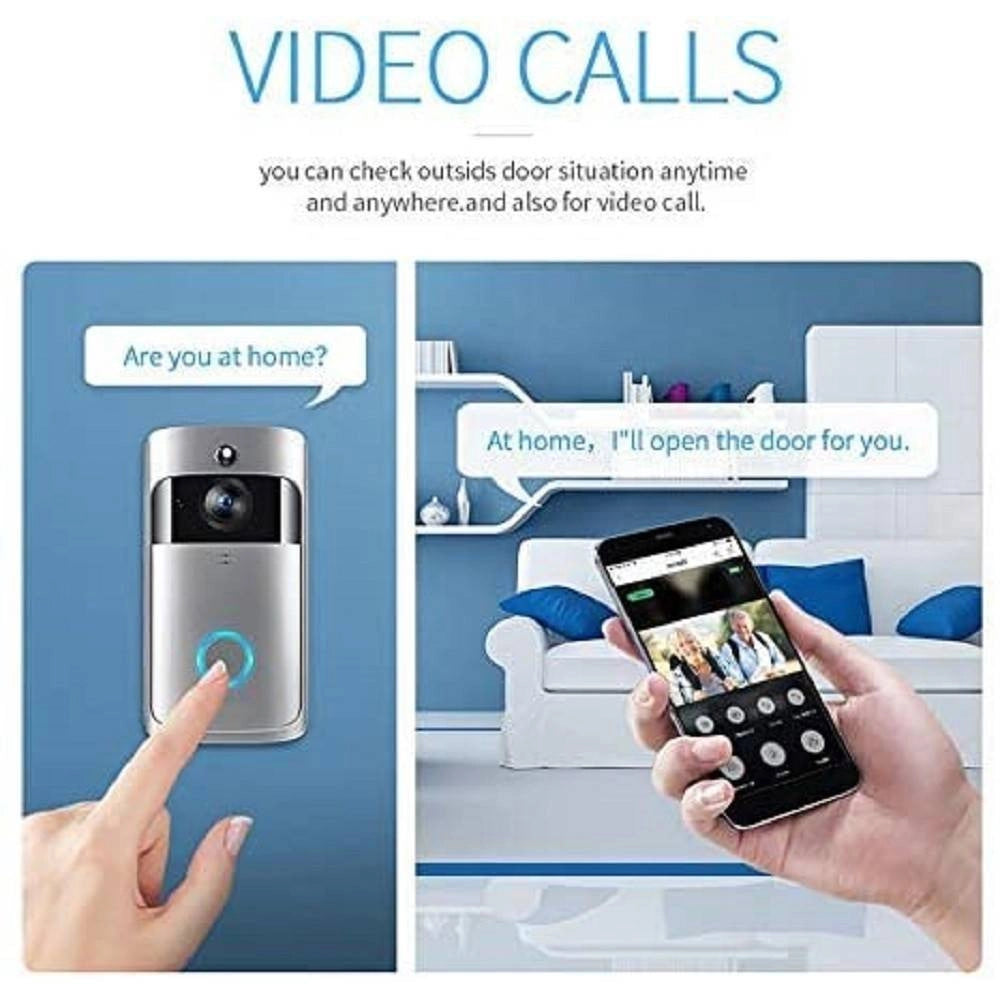 Trade Shop - Campanello Videocitofono Wifi Sicurezza Casa Allarme Porta Con Sensore Movimento -