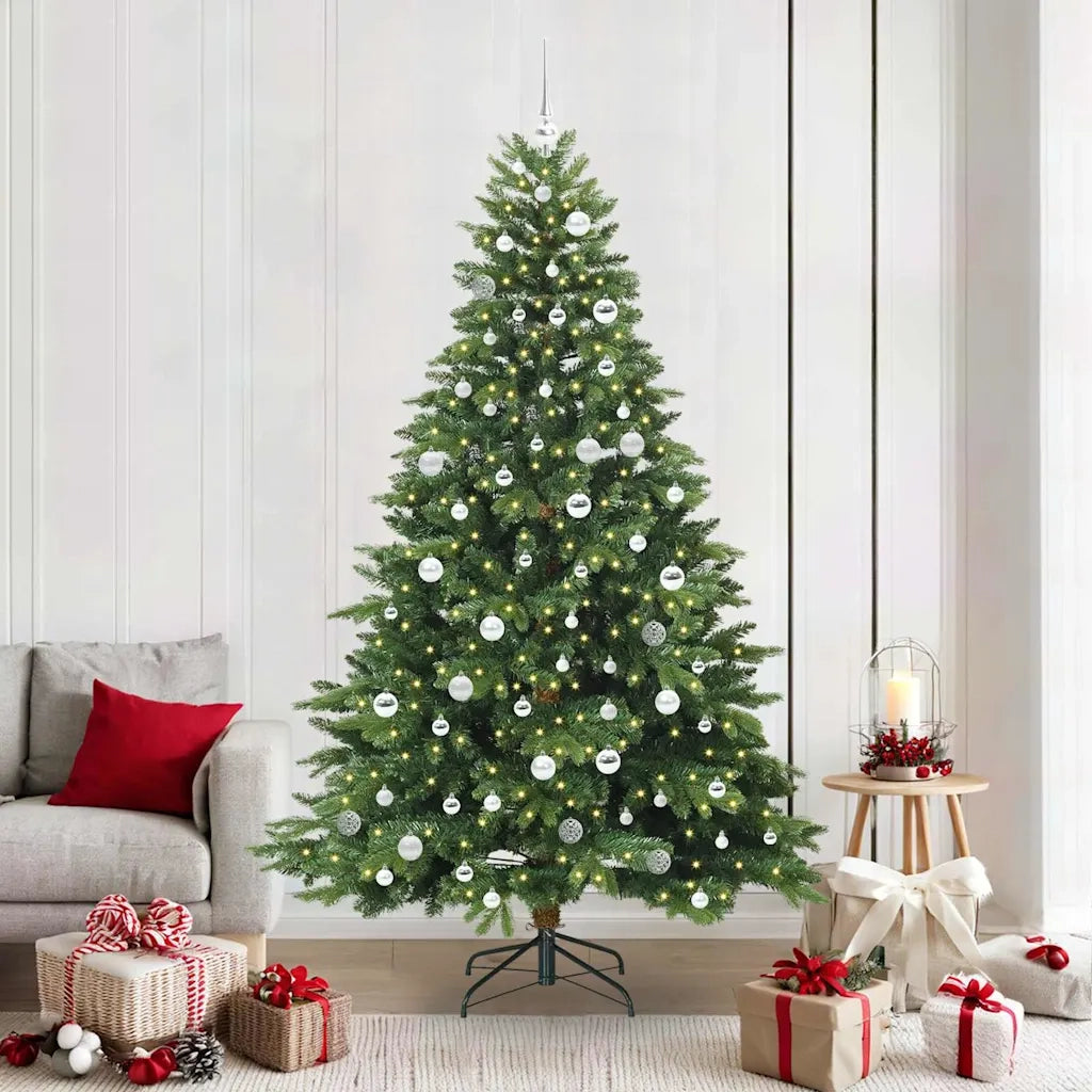 Albero di Natale artificiale con 300 LED Verde 210 cm PE e PVC 3397567
