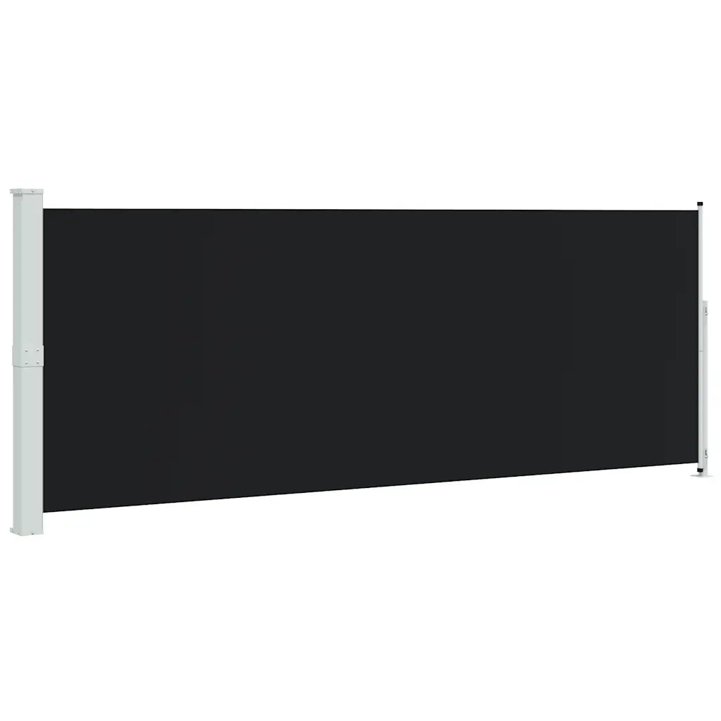 Tenda Laterale Retrattile per Patio 180x500 cm Nera 313405