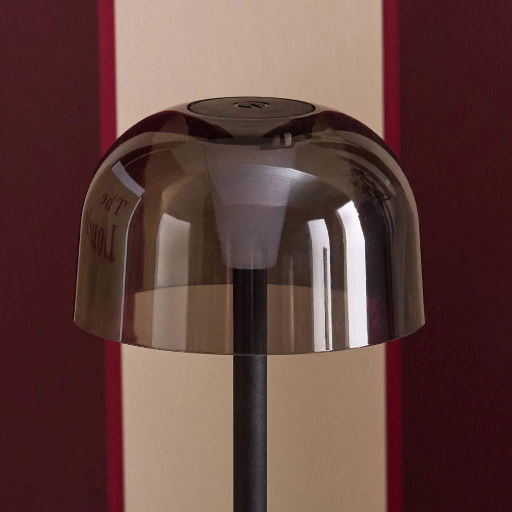 Lampada da tavolo da interno/esterno in metallo, nero