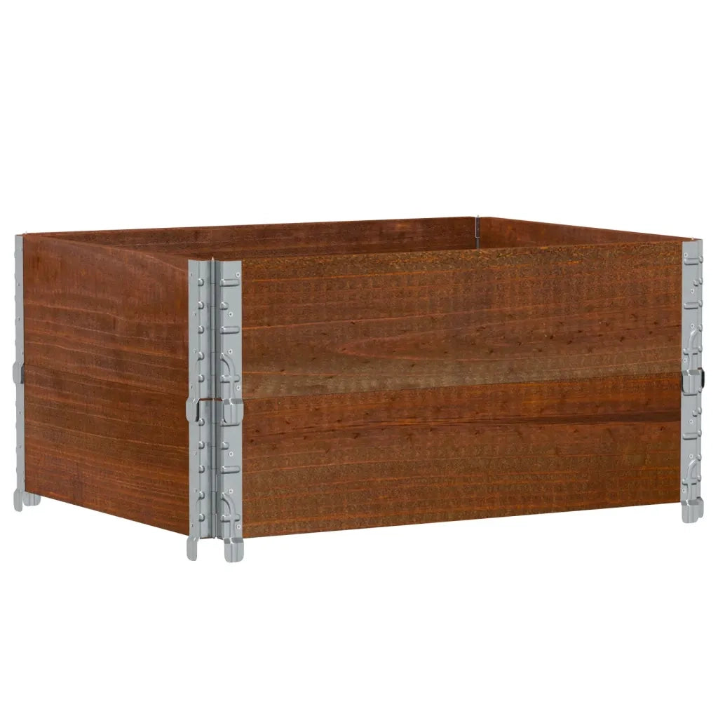 Paretali per Pallet 2pz Marroni 80x60cm Legno Massello di Pino 4010271