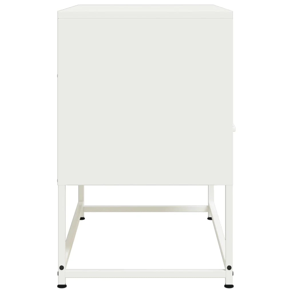 Mobile TV multimediale mensola TV credenza TV adatto per sala da pranzo soggiorno camera da letto 68 x 39 x 60,5 cm acciaio bianco 02_0026161