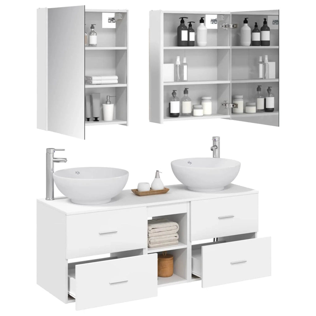 Set di mobili per il bagno 5 pcs Bianco 3406967