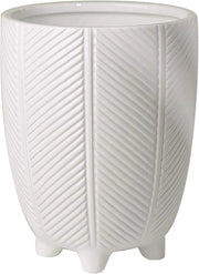Piantine in Ceramica - Bianco - 19 cm - Adatto per Interno ed Esterno