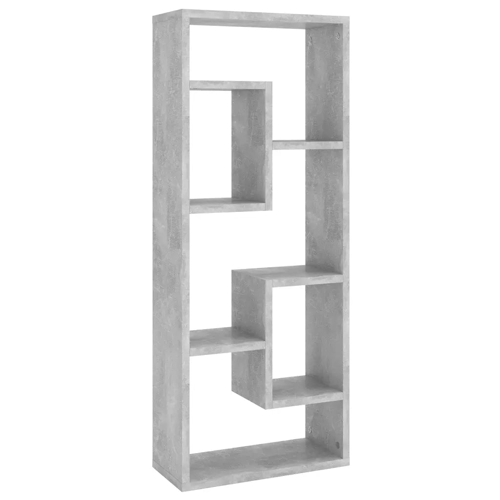Scaffale a Parete Grigio Cemento 36x16x90 cm in Truciolato cod mxl 33194