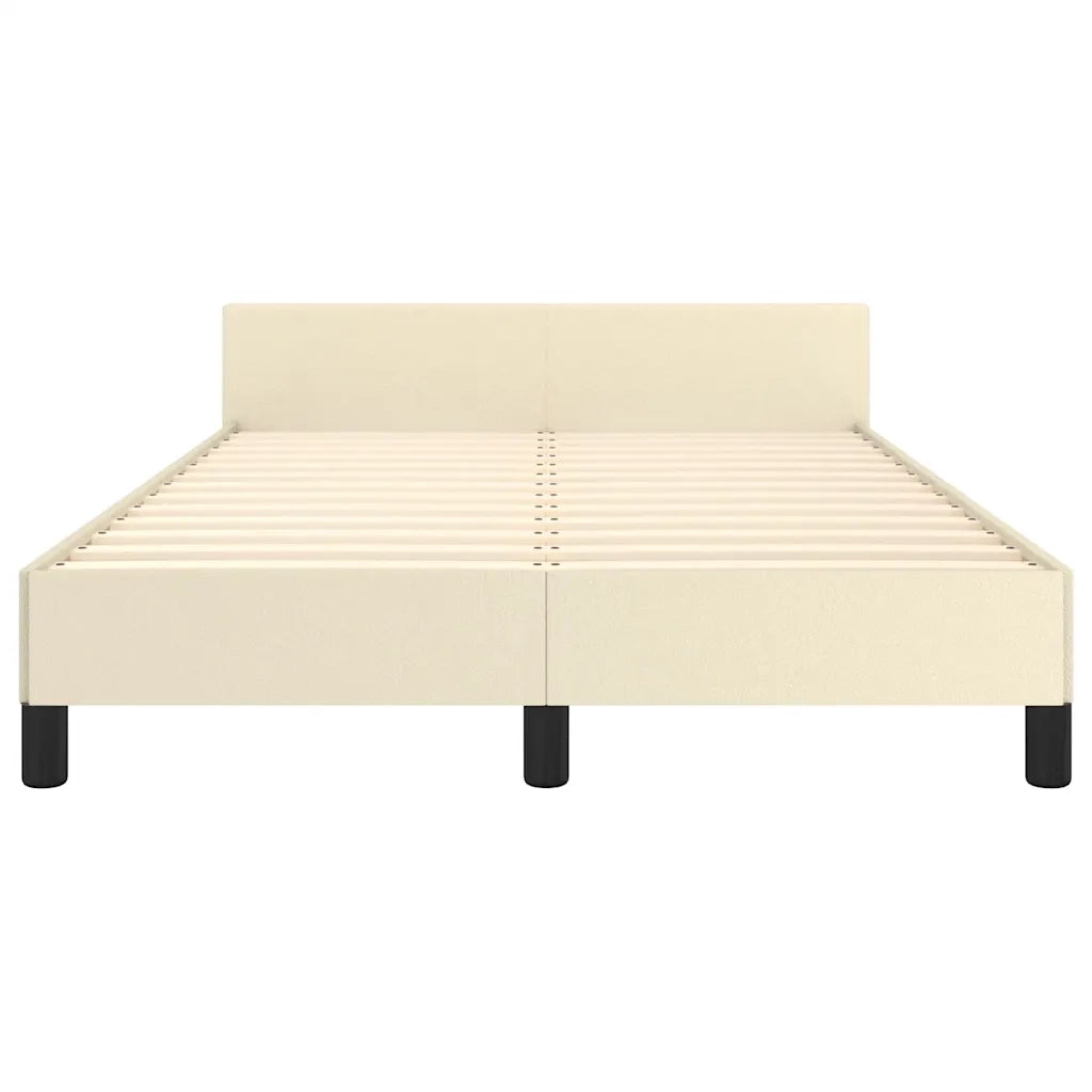 vidaXL Giroletto senza Materasso Crema 120x190 cm Similpelle