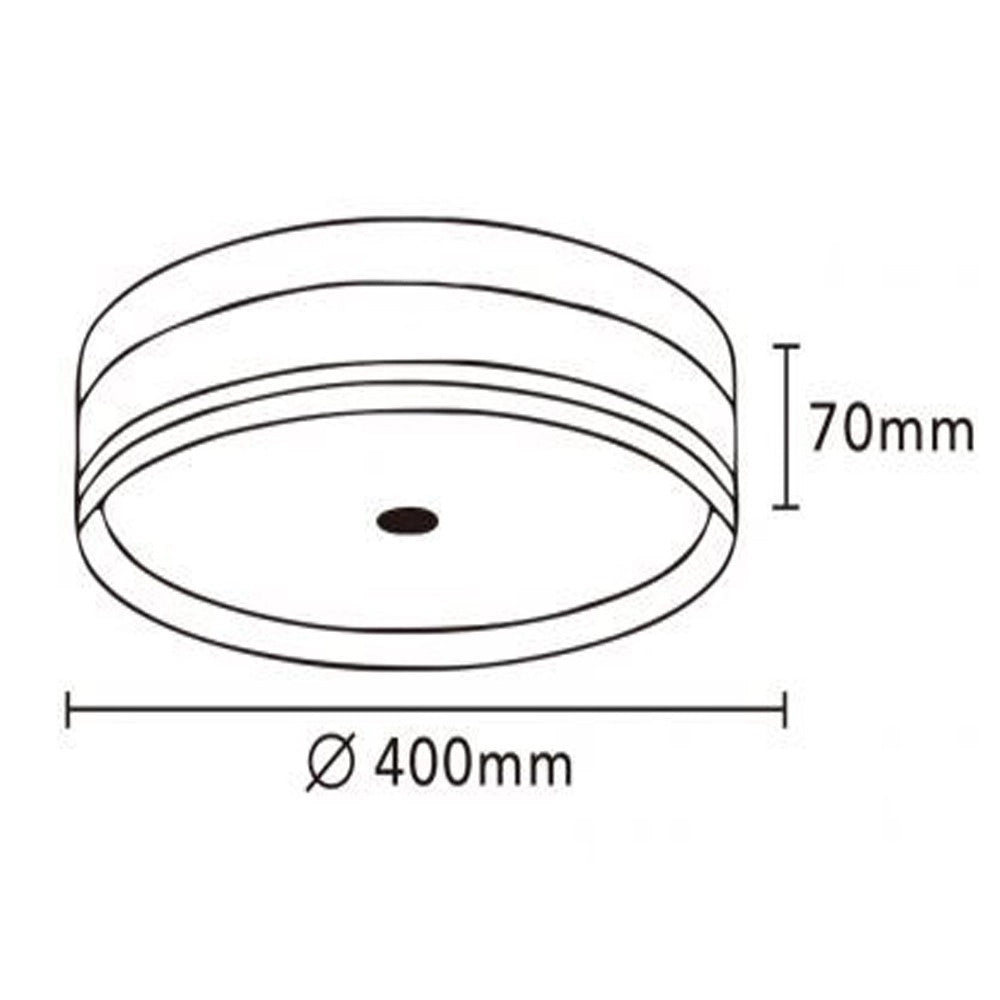 Trade Shop - Plafoniera Led 32w A Soffitto Moderna Tecnologia Cct 3 Tonalità Selezionabili Bl400-3c - Nero