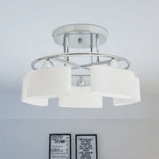 Lampada Soffitto Paralumi Elissoidi Vetro 5 Lampadine E14 200 W cod mxl 57842