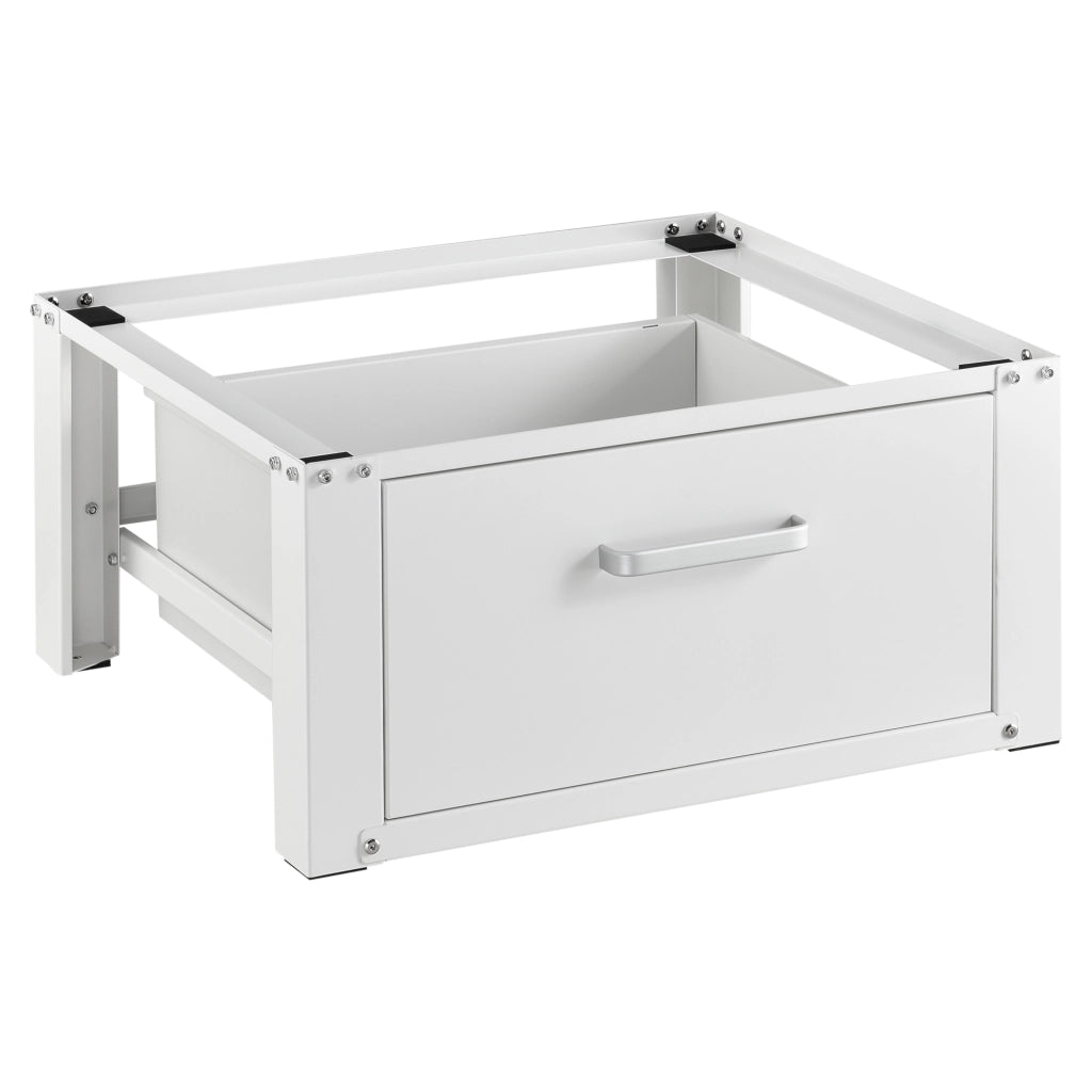 [en.casa] Base Supporto per Lavatrice Rialzamento Basamento per Asciugatrice e Frigorifero 63x54x31 cm carico max.150kg con Cassetto