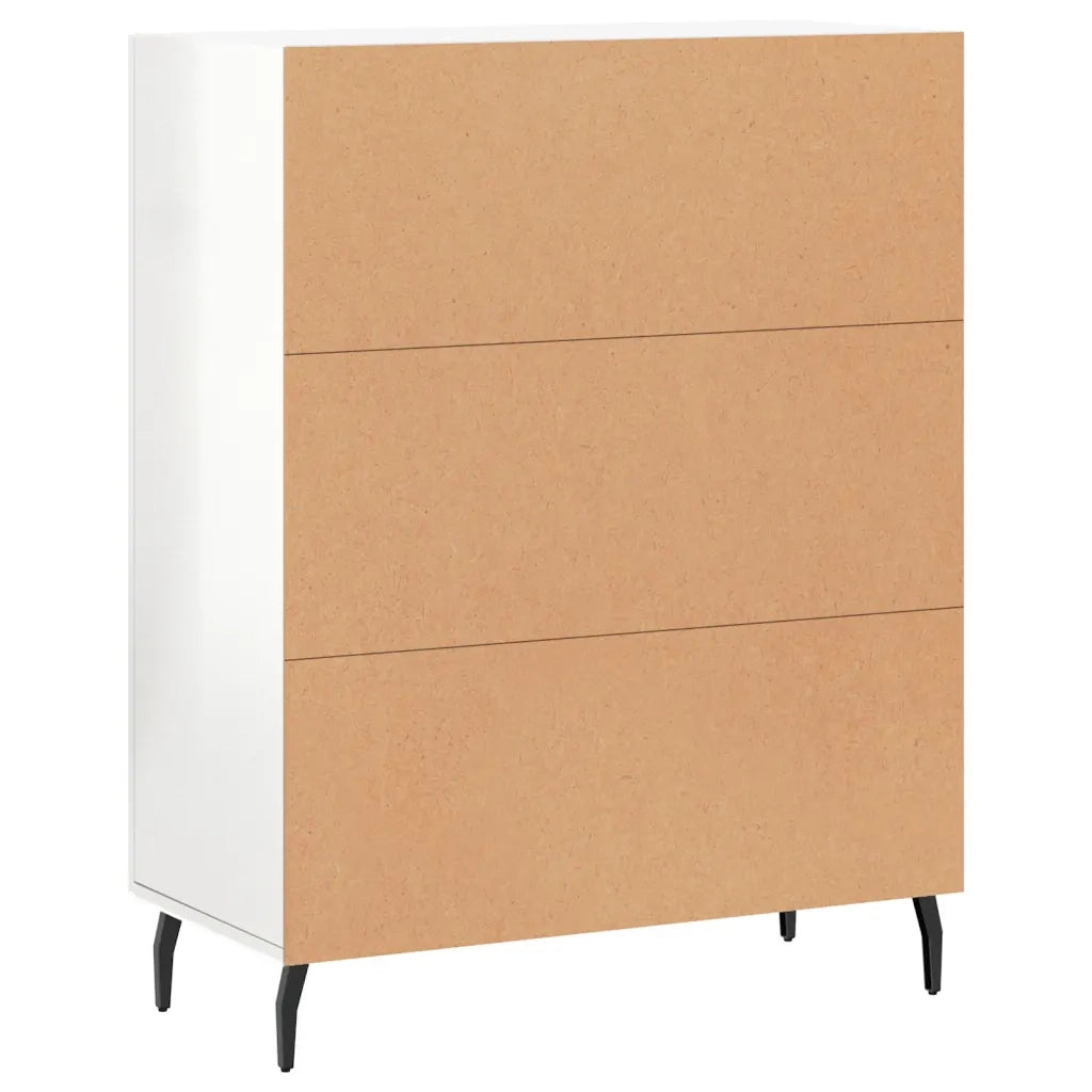 Credenza 69,5x34x90 cm in Legno Multistrato Bianco Lucido 827742