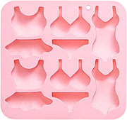 Forma per ghiaccio riciclabile a forma di cubetto con 10 fessure - stile bikini - per contenitori per ghiaccio - facile da rimuovere - forme riciclabile - per cocktails e whisky - Dimensioni: 70 caratteri.