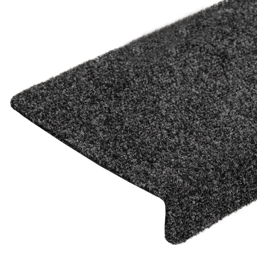 Tappetini per scale autoadesivi 5 pz | Gradini per Scale 65x21x4 cm Grigio Scuro bordo rettangolare