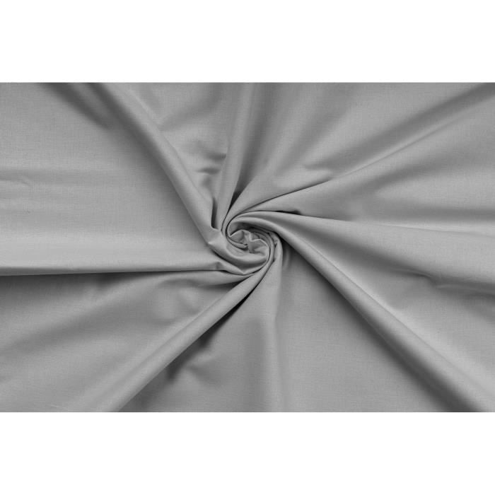 Completo letto - 1 copripiumino 220 x 240 cm + 2 federe 60 x 60 cm - 100% cotone rinforzato - Grigio