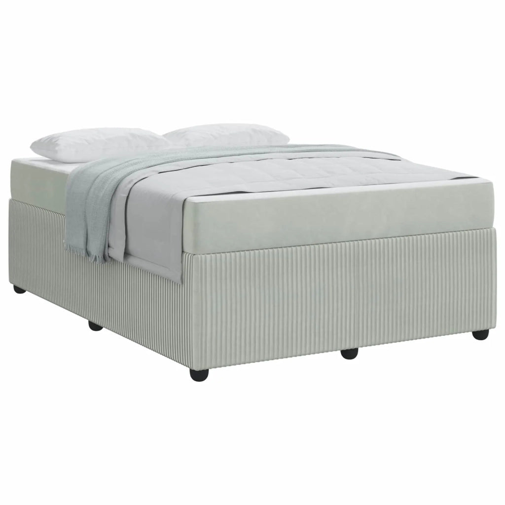 Struttura del letto Grigio chiaro 160 x 200 cm Tessuto